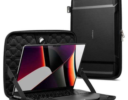 Spigen Rugged Armor Pouch "PRO" case voor laptop 13-14 Zwart