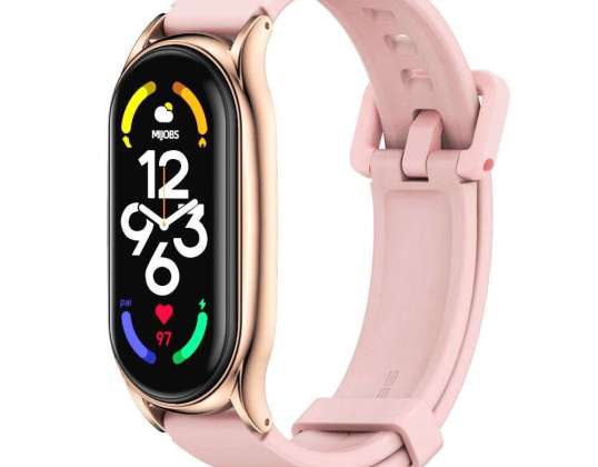 "Iconband Pro" guminis dirželis, skirtas "Xiaomi Mi Smart Band 7 Pink"