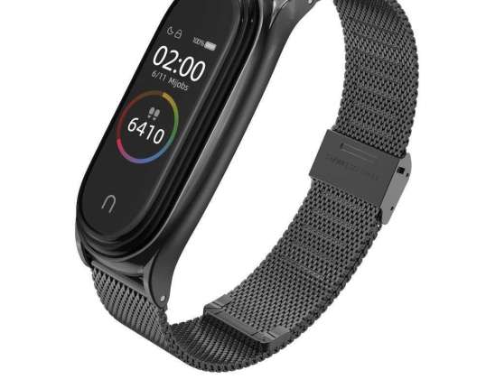 Milanese band stalen armband voor Xiaomi Mi Smart Band 7 zwart