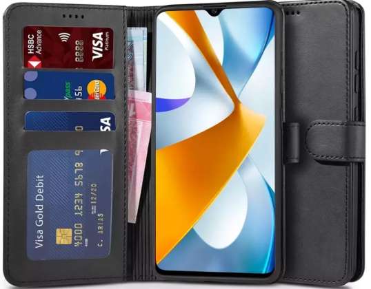 Wallet Case für Xiaomi Poco C40 Schwarz