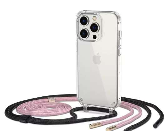 Flexair Kettenkoffer für Apple iPhone 14 Pro Black & Pink