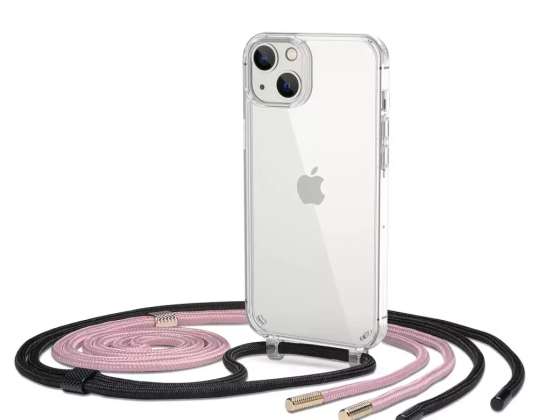 Coque Flexair Chain pour Apple iPhone 14 Noir & Rose