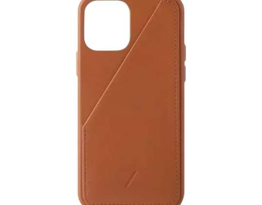 Native Union Card - funda protectora de cuero para iPhone 12/12 Pro (bronceado)