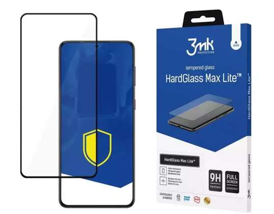 3mk Kaljeno steklo HardGlass Max Lite za Samsung Galaxy S23 Črna