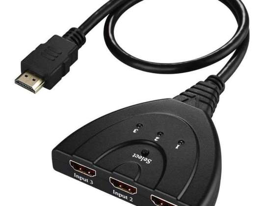 Switch 3x HDMI Full HD 1080p Splitter für DVD-TV-Konsole