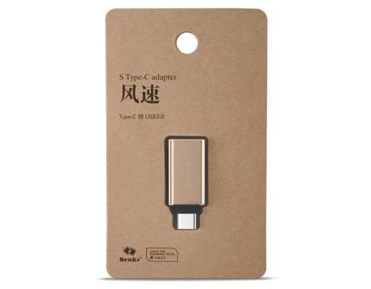 Benks USB-C - USB 3.0 adapter - Zlato