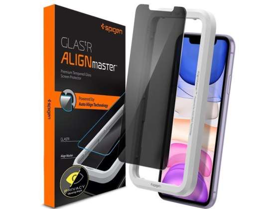 Spigen Align Master Privacy Glas.tR Glass för Apple iPhone 11 / XR