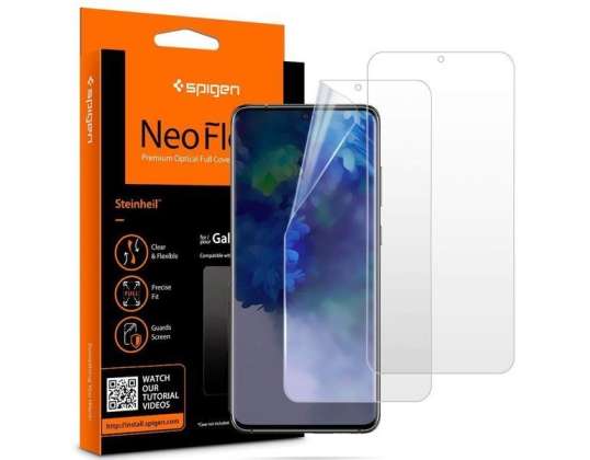 2x Spigen Neo Flex HD -suojakalvo Galaxy S20 Plus -koteloystävälliselle