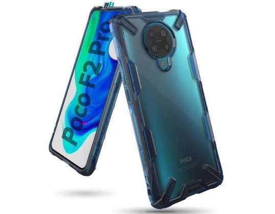 Ringke Fusion X caz pentru Pocophone F2 Pro / Redmi K30 Pro Space Blue