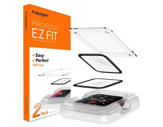 Hybrid Glass x2 Spigen ProFlex Ex Fit for Apple Watch 4/5/6/SE 40mm
