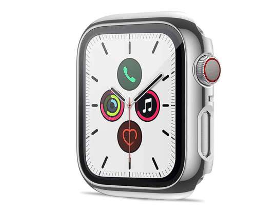 Apple Watch 4/5/6/SE 44m için camlı Alogy 2'si 1 arada kılıf kapağı