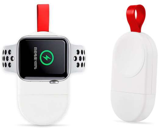 Qi Alogy draadloze USB inductieve oplader voor Apple Watch Wit