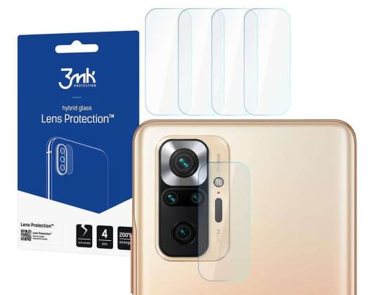 Vetro x4 per la protezione dell'obiettivo della fotocamera 3mk per Redmi Note 10 Pro