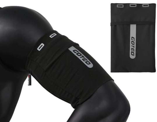 Goteo rokassprādzes sporta rokassprādzes plecu futrālis XL tālrunim Melns