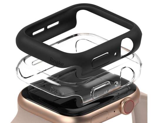 Ringke Slim x2 Cover for Apple Watch 4/5/6/SE 40mm Black + Clear