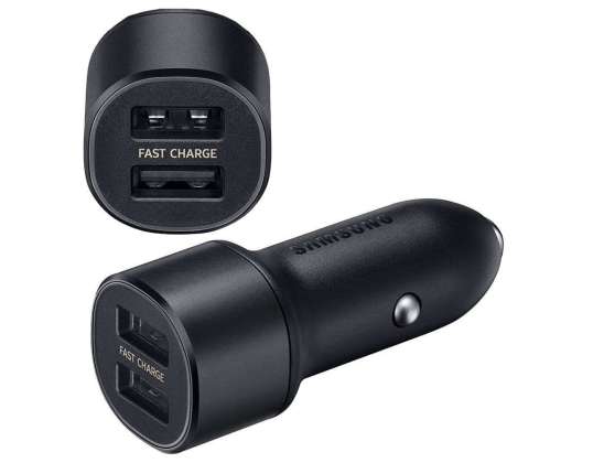 Chargeur de voiture d’origine Samsung EP-L1100NBEGWW 2x USB Noir