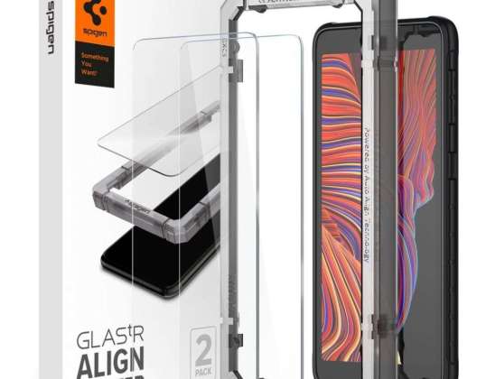 Edzett üveg x2 Spigen Alm Glas.tR Slim Samsung Galaxy Xcover 5 készülékhez