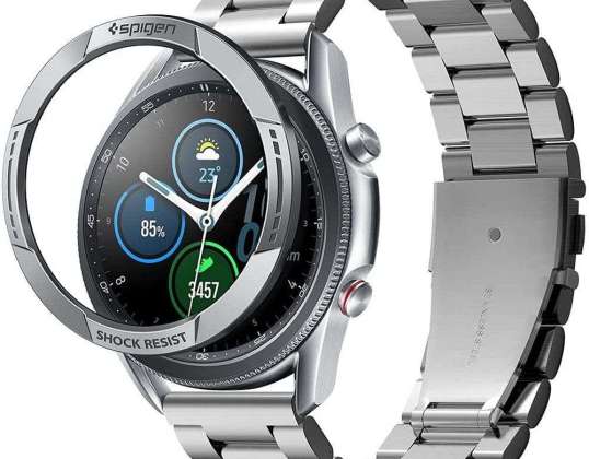 Spigen Chrono Shield für Samsung Galaxy Watch 3 45mm Silber