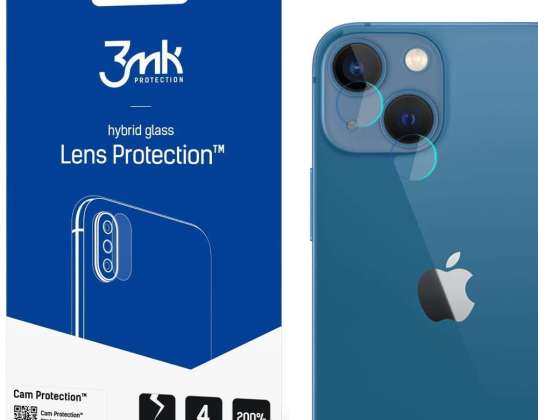 Stiklas x4 fotoaparato objektyvui 3mk objektyvo apsauga, skirta Apple iPhone 13