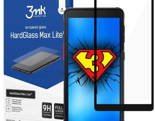 3mk verre trempé HardGlass Max Lite pour Samsung Galaxy Xcover 5 Blac