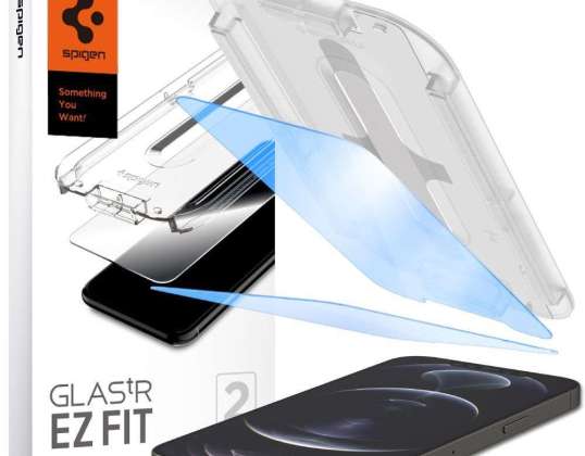 2x Spigen Glas.tR EZ Fit Antiblau gehärtetes Glas für Apple iPhone 13/