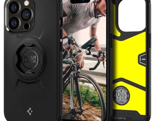 Funda de montaje de bicicleta Spigen Gearlock GCF142 para Apple iPhone 13 Pro Negro
