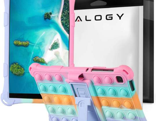 Alogy Bubble Push Pop It Kılıf Galaxy Tab A7 için Fidget Silikon Kılıf