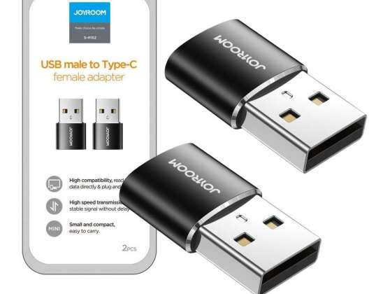 Adapter x2 Joyroom S-H152 Adapter USB-C Typ-C auf USB Schwarz