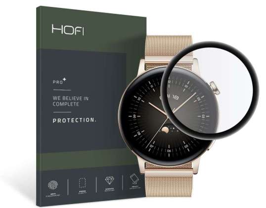 Hofi Hybrid Pro + Hybrid Glas für Huawei Watch GT 3 42mm Schwarz