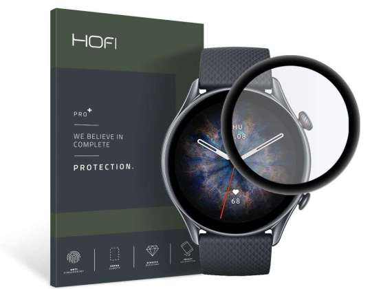 Hofi Hybrid Pro+ Hybrid Glas voor Amazfit GTR 3 Pro Zwart