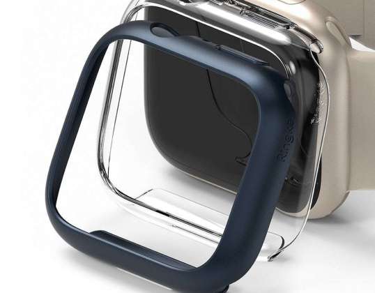 2x Ringke Slim Frame Cover voor Apple Watch 7 41mm Clear &