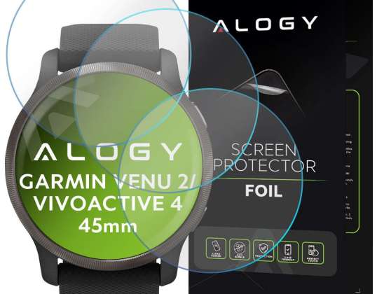 3x Alogy Hydrogel Protecteur d’écran pour Garmin Venu 2