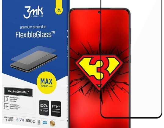 3mk vidrio flexible Max 7H para Samsung Galaxy S22 Plus Negro