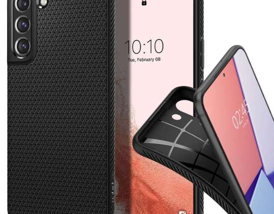 Spigen Жидкий воздушный чехол для Samsung Galaxy S22 Plus Матовый черный