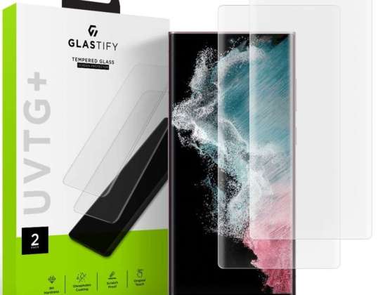 2-Pack Full Glastify UV Tempered Glass Protección de pantalla para Samsung Gal