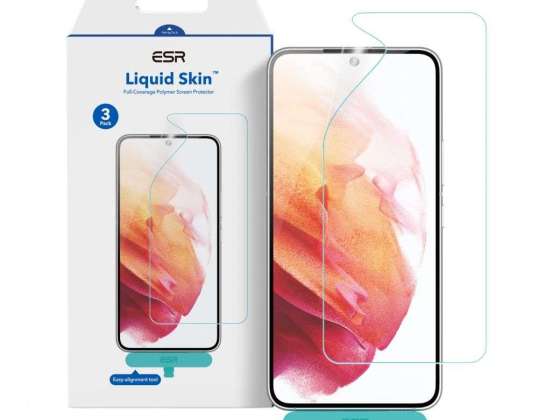 3x ESR tekutá kůže polymerní film pro Samsung Galaxy S22 Ultra