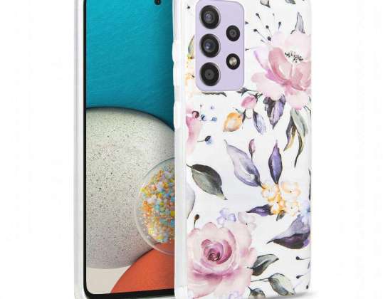Blomsterveske til Samsung Galaxy A53 5G Hvit