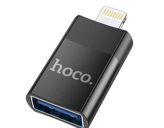 Hoco UA17 USB to Lightning Black Adapter