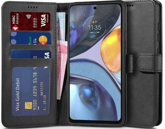 Wallet Case für Motorola Moto G22 Schwarz