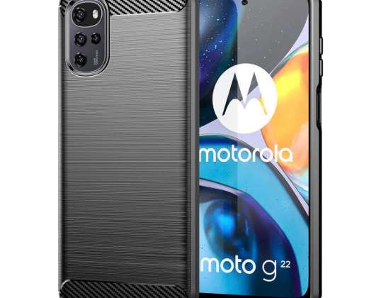 TPU Casecarbon pour Motorola Moto G22 Noir