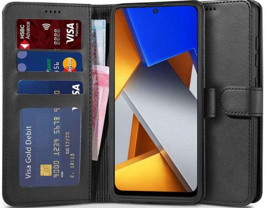 Wallet Case für Xioami Poco M4 Pro 4G / LTE Schwarz