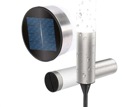 Lampa solarna ogrodowa FDTWLV zewnętrzna Solar Lamp 56cm Inox