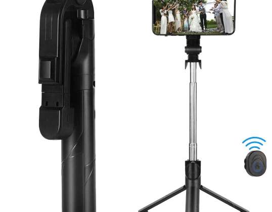 Selfie Stick Bluetooth Alogy sammenleggbart telefonstativ med lamper