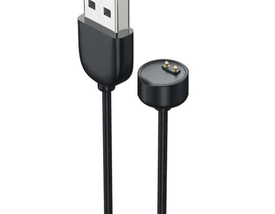 Xiaomi Mi Band 5 / Mi Band 6 Siyah için şarj cihazı USB mıknatıs kablosu