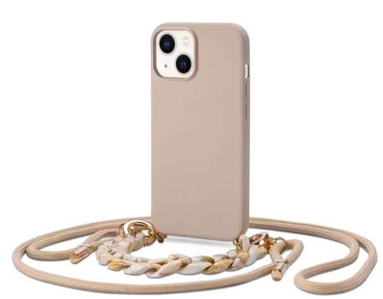 Icon Chain Case for Apple iPhone 14 Plus Beige