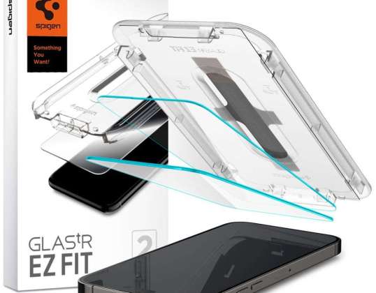 2x Spigen Glas.TR "EZ FIT" edzett üveg Apple iPhone 14 Pro Max készülékhez