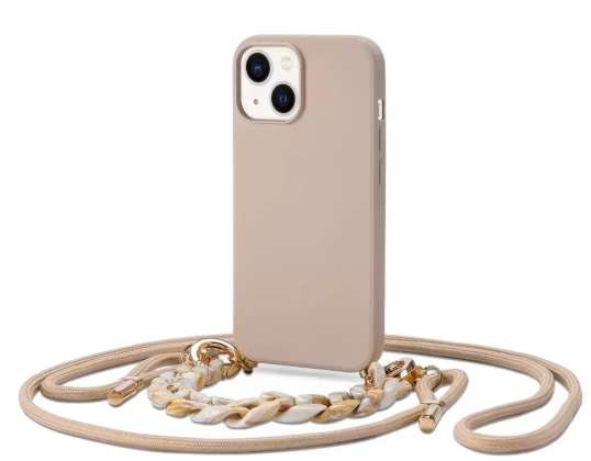 Icon Chain case for Apple iPhone 14 Beige