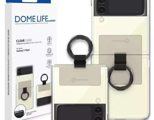 Whitestone διάφανο δαχτυλίδι θήκης για Samsung Galaxy Z Flip 4 Μπεζ