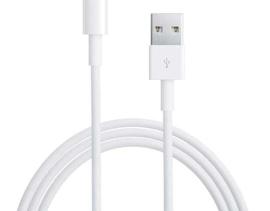 1m USB към мълния високоскоростен кабел към Apple USB-A към Apple White