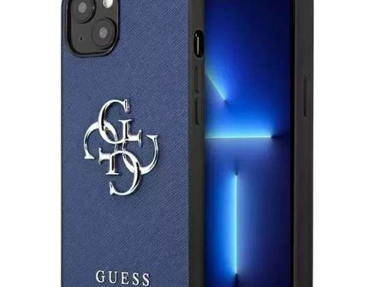 Guess GUHCP13SSA4GSBL iPhone 13 mini 5,4" blauw/blauwe hardcase Saff